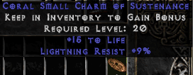 15 Life and 9 Light Resist Charm